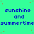 A static digital image with a bright green background, scattered red dots, and repeated blue text reading "sunshine and summertimes" in multiple