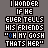 Pixelated text repeats across a , with blue highlighting shifting through 'OH MY GOSH THATS HER' phrases on dark background