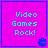 Four identical square with bright pink backgrounds and blue borders display "Video Games Rock!" text and a blue Pac-Man icon