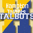 Pixelated buddy icon with yellow and blue geometric background, featuring text elements including 'Hampden Talbots', 'Basketball', '<888', and repeated 'TALBOTS' in white block letters.