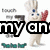 Animated icon of a smiling chef character holding red oven mitts, with text elements and pixelated overlays.