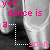 Static pixel art image with pink text reading 'yes, dance is a sport' over grayscale background showing partial figure in motion.