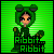 A 5-frame animated contact sheet showing a pixel art character in a green frog costume with changing facial expressions and text below, set against a striped green background.