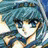 Pixelated anime-style character with blue hair and sunglasses on left, black background with white text "Anime IM" and signature on right in a 2x1 contact sheet layout.