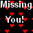 A static contact sheet of a 4-frame animated buddy icon featuring repeated text and heart symbols on a black background with gray transparency.