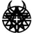 Two 48x48 pixel animated frames of a circular icon with horns and cross symbols, displayed side-by-side in a contact sheet format.