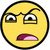 Two yellow emoji faces with black outlines, each showing a skeptical expression with one eye raised and a slightly open mouth, positioned side-by-side.