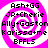 Four identical pink and white spiral-patterned icons with black text listing names, arranged in a