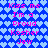 Pixelated blue background with light blue heart pattern, pink text reading "Kiss me I'm a Proud Kosher Jew" repeated twice in