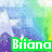 Pixelated image with green text overlays on a starry background, showing partial phrases 'Briana', 'Too Hot', and 'To Handel' across different sections.