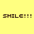 A static contact sheet of a 48x48 pixel animated icon showing repeated 'SMILE!!!' text over yellow background with pink geometric shapes, displayed in a 3x3 grid layout on gray transparency.