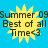 Yellow sunburst icon with black text on blue background reading "Summer 09 Best of all Time<3" in four identical