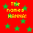 Red background with green stars and yellow text reading "The names HANNA!" repeated four times.