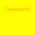 Yellow background with orange 'Summers' text and green animated cursor-like elements under each instance.