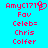 Pixelated text and symbols on cyan background with red lettering, showing two side-by-side layouts of identical text elements.