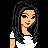 Pixel art buddy icon featuring a cartoon woman with long dark hair and brown eyes wearing a white top, next to pixelated text reading HOTT AZN BABE on black background.