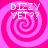 Four identical pink spiral patterns with white text reading "DIZZY YET??" arranged in a on a solid pink background