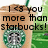 A Starbucks cup with green background and text overlays expressing affection for Starbucks.
