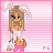 Pixel art contact sheet of a 7-frame animated icon featuring a cartoon girl with bunny ears and multiple variations of the Playboy Bunny logo in pink tones.