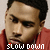 Animated contact sheet of a person in red shirt with repeated "SLOW DOWN" text across frames showing subtle facial expression changes.
