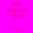 Pixelated red text on bright pink background with five small star icons below, showing animation where the rightmost star changes from light to dark.