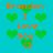 Pixelated cyan background with green heart shapes and orange text reading "Brandon I Love You <3" in four repeated sections.