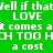 Green background with white pixelated text repeating phrases including 'LOVE', 'it comes at', and 'a cost' in a