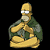 A pixelated cartoon character in a meditative pose on the left, next to green text reading "Original Icons .com" on a dark background.