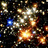 Pixelated space scene with glowing stars and nebulae, paired with pink text on dark background reading "text him you feel alone... just ememebwhiney kid he otherlike you..."