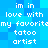 Pixelated text on a blue background with repeated phrases in white block letters