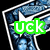 A four-quadrant displays distinct visual elements: a blue and white starry shield with green text, a black U on white, red text on white, and a gray square