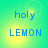 four identical showing blue text on a green-yellow gradient background with subtle light effects