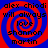 Red and blue spiral background with black text reading 'alex chiodi will always love shannon martin' in four identical quadrants.