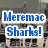 Blue text 'Meremac Sharks!' and '#19' appear over a blurred background of people in chairs, with 'Shanks' added below.
