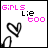 A 48x48 pixel animated contact sheet showing two frames of a buddy icon with text and heart symbols, where the first frame has black-and-pink text and a grayscale heart while the second frame swaps colors to pink-and-black text and a pink heart.