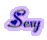 Pixelated icon with stylized text 'Sunny' in dark blue on a light purple background, surrounded by pink pixel accents.