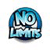 Pixelated blue and white icon with stylized text 'NO' above 'LIFE' in blocky font, outlined in black, on white background.