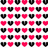 Pixelated pink background with repeated heart patterns and text phrases including "im sexy ur sexy..." and "we match!!!".