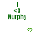 Green text 'Murphy' with a '<8' symbol above it, repeated in three on white background; green pixelated hearts appear below each