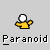 Pixelated yellow figure with white head and outstretched arms, repeated across with text labels below each instance