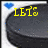 Yellow pixelated text 'LETS GO EAGLES' animates on a dark circular background with blue heart accents.