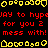 Pixelated yellow border with red text repeating 'JAY to hype for you 2 mess with!' on black background.
