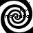 Four black-and-white spiral patterns arranged in a , each with alternating dark and light bands forming concentric circles