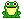Pixel art frog with green body and yellow belly, displaying multiple variations of mouth shapes across nine positions