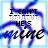 Animated contact sheet of 10 frames showing a blue and white text-based buddy icon with changing lettering for "I CAN'T BELIEVE HE'S MINE" over abstract blue swirls.