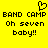 Yellow background with black pixelated text and a heart symbol above the text.
