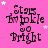 Pink background with white stars and black text reading "Star Twinkle Bright" in a stylized font, arranged in a of identical icons