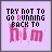 nine identical displays text on a light purple background with pink and black lettering