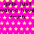 A static image with a bright pink background covered in yellow star patterns, displaying repeated text phrases in black pixelated font.