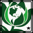 Green leafy plant icon with white background and black border, featuring a small black star in the bottom-right corner.